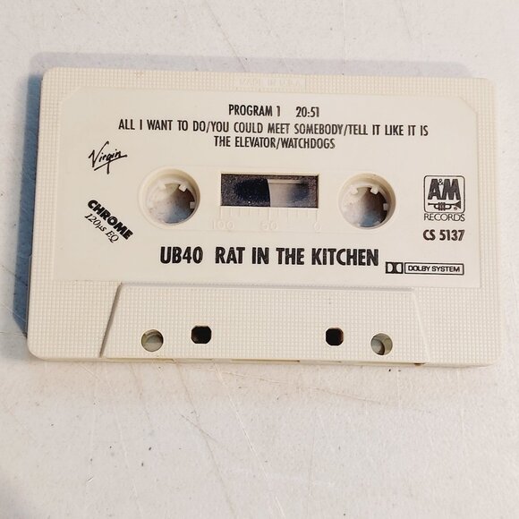 UB40- Rat In The Kitchen (cassette tape, 1986) tested and works - Picture 2 of 3